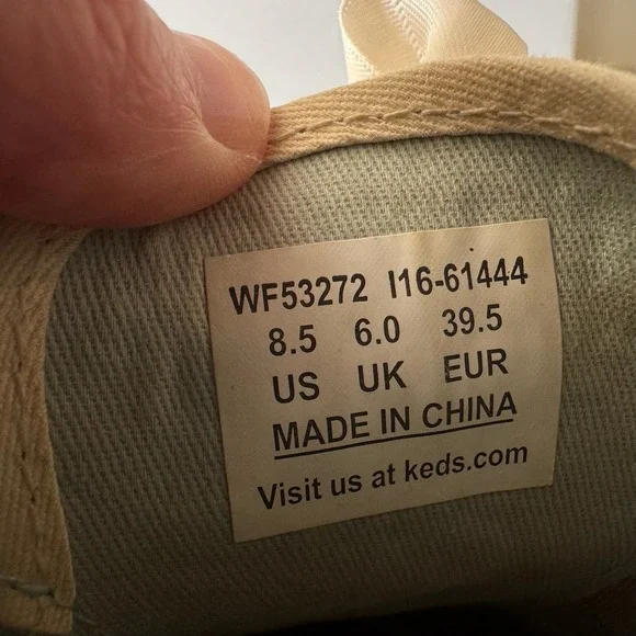 Kate Spade White Sparkle Keds 8.5 Ribbon Laces Bridal Wedding Bride Bling - Picture 10 of 11